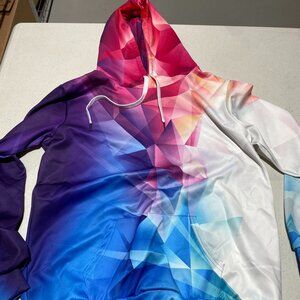 🏷️ Gamer Techno Modern and Futuristic Styled Hoodie – Medium – Men